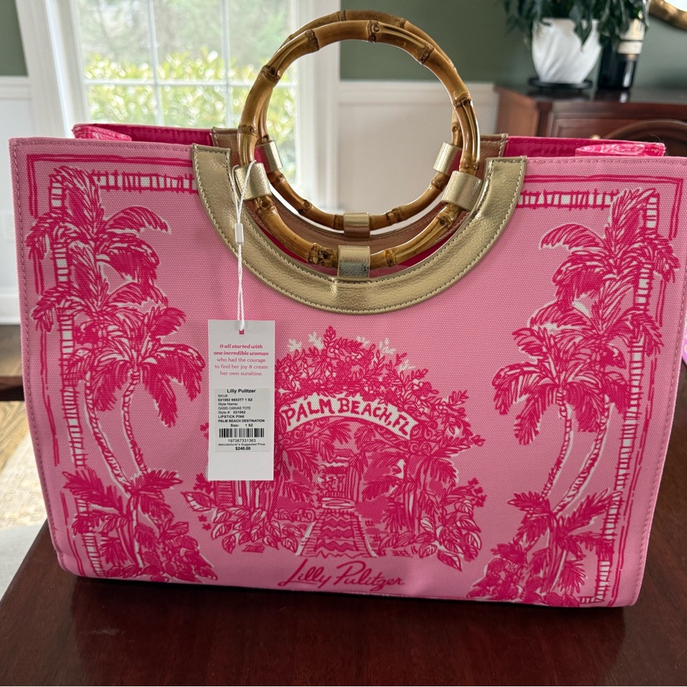 Lilly Pulitzer Oasis Canvas Tote Palm Beach